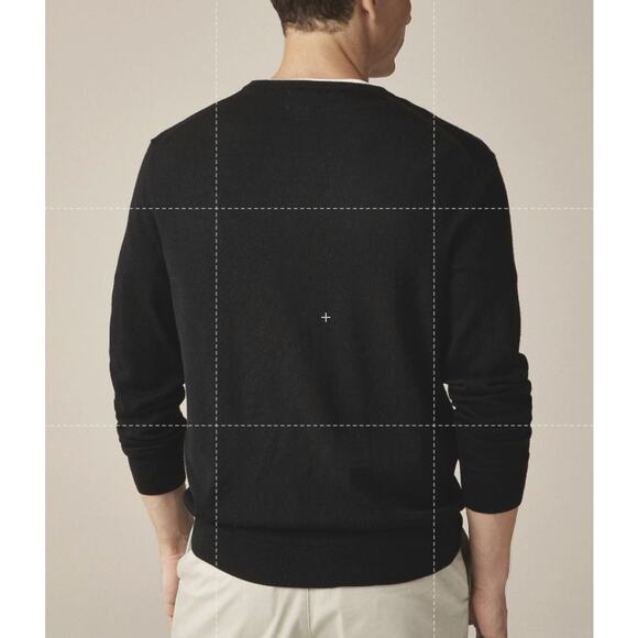 J.Crew Xinao Merino Wool V-Neck Sweater Mens L Black Long Sleeve AD337 Pullover - Picture 2 of 7